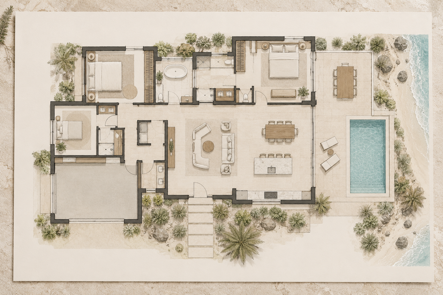 Generic fictional floor plan placeholder